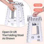 Delxo 16 Inch Folding Step Stool, Portable Collapsible Step Stool - Image 5