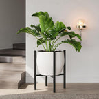 Adjustable Metal Plant Stand Indoor, Mid Century Modern Outdoor Planter Holder - Image 8