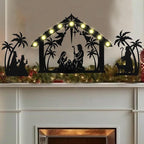 3Pack Lighted Metal Nativity Scene Garden Stake, Solar Christmas Decorations - Image 6