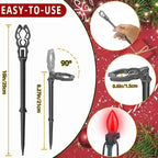 100 Pack Christmas Light Stakes 8.5"-10" - Image 2