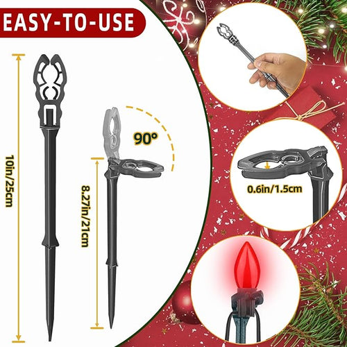 100 Pack Christmas Light Stakes 8.5"-10" - Image 2