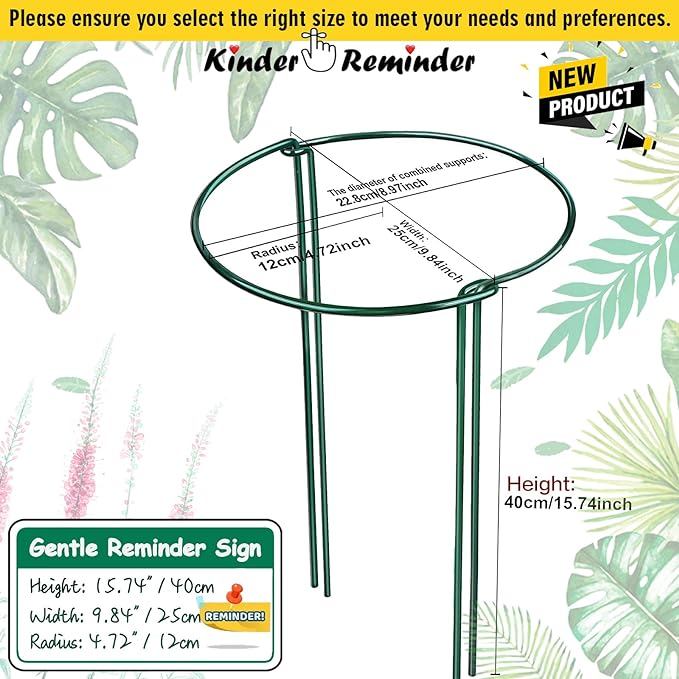 8 Pack Half Round Snake Plant Support Stakes Sets - Image 2