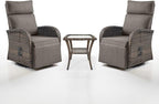 Dual-Adjust Swivel Outdoor Recliner Chair Set of 3 by Belord