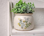 Pots for Plant, Cottage Rustic Clay Ceramic Tabletop Flower Pots, 6.29'' Plant - Image 6