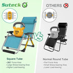 Suteck Oversized Zero Gravity Chair, 33In XXL Outdoor Recliner Chair - Image 6