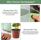 Planters for Indoor Plants, 10/9/8 Inch Self Watering Plant Pots - Image 5