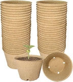 50 Pack 4 Inch Peat Pots, Biodegradable Seed Starter Pots by Unknown