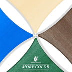 Royal Shade 10' x 10' x 14' Beige Triangle Sun Shade Sail Canopy Outdoor Patio - Image 9