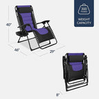 Best Choice Products Oversized Padded Zero Gravity Chair, Folding Outdoor Patio - Image 3
