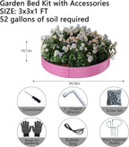 Galvanized Metal Planter Round Raised Garden Bed Kit - Image 3