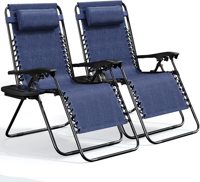 Nestl Zero Gravity Chairs Set of 2, Patio Lounge Chair Outdoor by Nestl