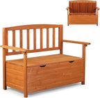 VINGLI Outdoor Storage Bench, Large Wood Deck Box by VINGLI