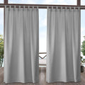 Exclusive Home Cabana Solid Indoor/Outdoor Light Filtering Hook-and-Loop Tab by Exclusive+Home