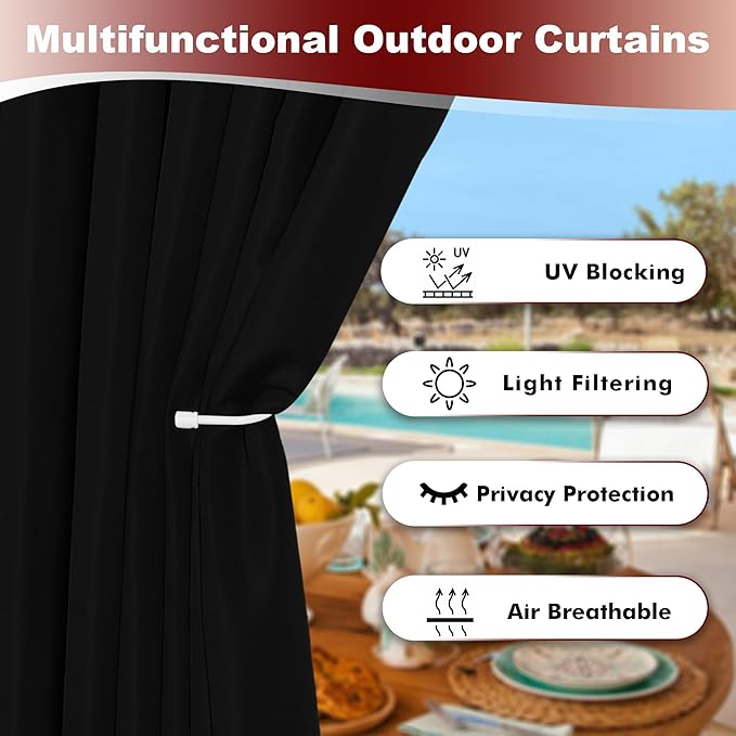 HolidayIdeas Grommet Outdoor Curtains - Image 3