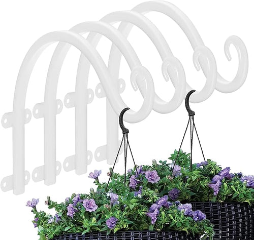 4 Pack 12Inch Plant Hanger, Sturdy Hanging Plant Bracket Hooks Outdoor by Acteomsly