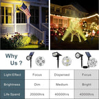 Spotlights Outdoor Solar for Flag Pole, Bright 7-LED Solar Spot Light - Image 2