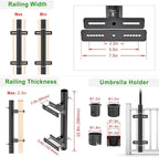 Heavy Duty Deck Railing Umbrella Holder, Adjustable Patio Umbrella Stand - Image 4