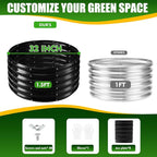 17" Tall Elevated Round Metal Rised Garden Bed- 2.7'x2.7' in Size and 0.8MM - Image 3