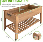 Raised Garden Bed with Legs & Wheels –, Outdoor Elevated Planter Box with - Image 2