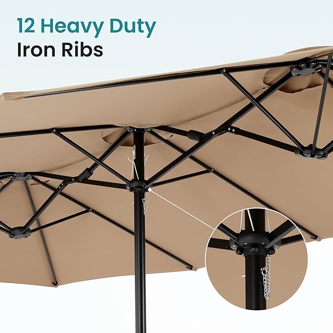 DUMOS 15FT Large Patio Umbrella - Image 4