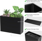 Tall Metal Planter Box for Outdoor Plants 30" L x 12" W x 24" H, Heavy Duty - Image 3