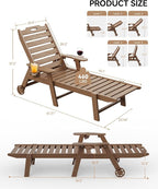 Carauci Lounge Chair Outdoor, HDPE Chaise Lounge - Image 3