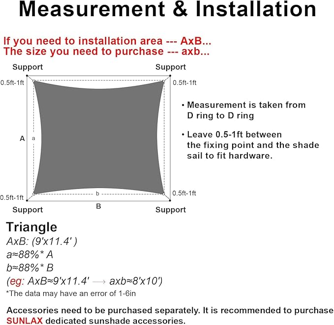 SUNLAX Sun Shade Sail 12' x 15' Dark Grey Rectangle Canopy Sail Shade Cover UV - Image 2