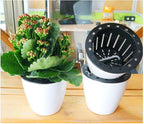 5.2“ Self Watering Planter White Flower Pot, Mini Plant Pot, African Violets - Image 2
