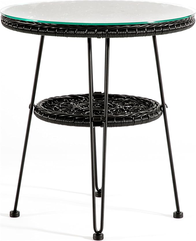 Furniture of America Ysar Boho 19-inch Round Coffee Table Outdoor - Image 5