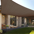 LOVE STORY Custom Size 7'x7' Brown Sun Shade Sail Rectangle UV Block Canopy by LOVESTORY