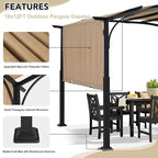 MASTERCANOPY 10x10ft Outdoor Retractable Pergola - Image 3