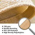KANAGAWA Sun Shade Sail 16'x16' Sand Rectangle UV Block Canopy Awning Shelter - Image 5