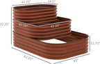 Outsunny 3-Tier Galvanized Steel Raised Garden Bed Kit, 62.25" x 43" x 32.25" - Image 7