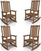 Oversized Rocking Chair Set of 4, Outdoor Rocking Chair by THOEOE