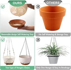 3 Pack 8/10/12 Inch Hanging Planters - Image 6