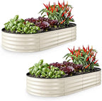 Plant & Plot Galvanized Raised Garden Beds Outdoor // 6×3×1 ft Planter Raised by PlantPlot