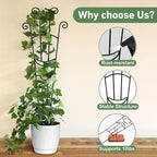 32.6in Plant Trellis for Climbing Plants Indoor Outdoor, Expandable Large Metal - Image 2