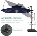 Best Choice Products 10x10ft Cantilever Patio Umbrella w/Base Included - Image 4