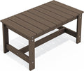 SERWALL HDPE Patio Coffee Table, Rectangle Outdoor Coffee Table, All Weather by SERWALL