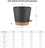 FaithLand 6-Pack Black Self Watering Planter Pots - Image 2