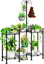 Plant Stand Indoor Outdoor, Heavy Duty Metal Waterproof 6 Tiered Plant Shelf - Image 9
