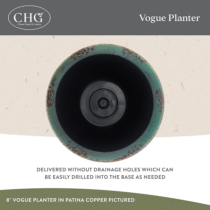 Classic Home and Garden Premiere Collection Planter, Vogue 8" - Image 3
