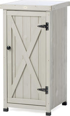 Outdoor Storage Cabinet for Patio, Garden Potting Bench Table by HABAU