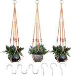 RIFNY Macrame Plant Hanger for 5 to 10 Inch Plant Pots, 35 Inch Woven Rope by RIFNY