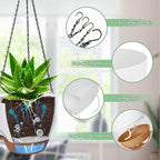 10/9/8 Inch Hanging Planter for Indoor Outdoor Plants, 3 Pack Self-Watering - Image 3