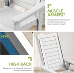 GREENVINES Outdoor Rocking Chairs | Set of 2 | Porch Rocker | HDPE Plastic | - Image 5