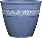 Classic Home and Garden Corinthian Resin Flower Pot Planter, Slate Blue by ClassicHomeandGarden