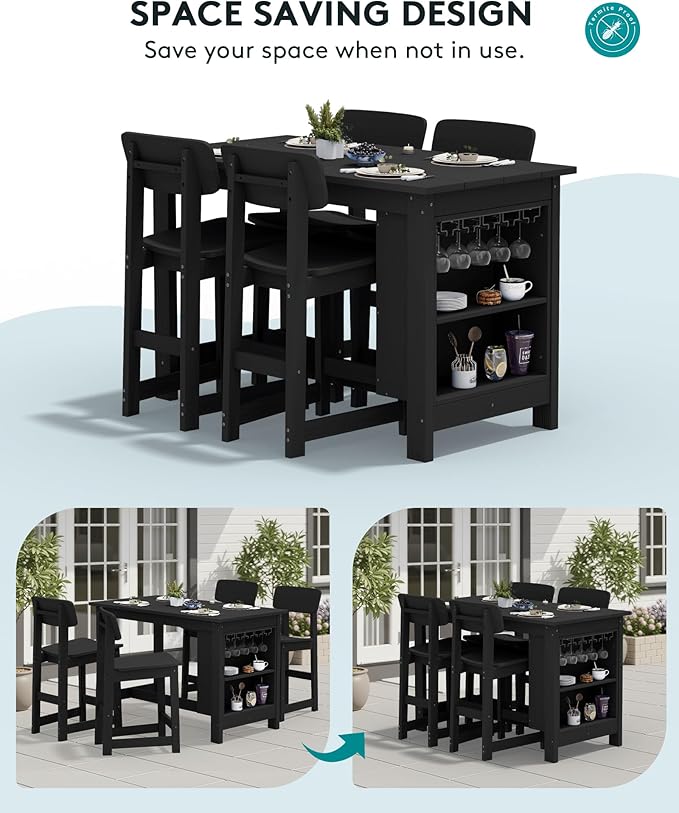 SERWALL 8-Piece Counter Height DiningTable Sets - Image 5