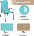 TLSUNNY Patio Chairs, Stackable Textilene Outdoor Dining Furniture - Image 6