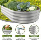 5x3x1ft Oval Galvanized Raised Garden Bed Outdoor 9-in-1 Large Metal Modular - Image 4